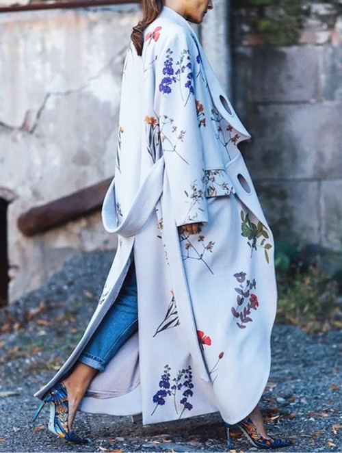  oriental print & gown