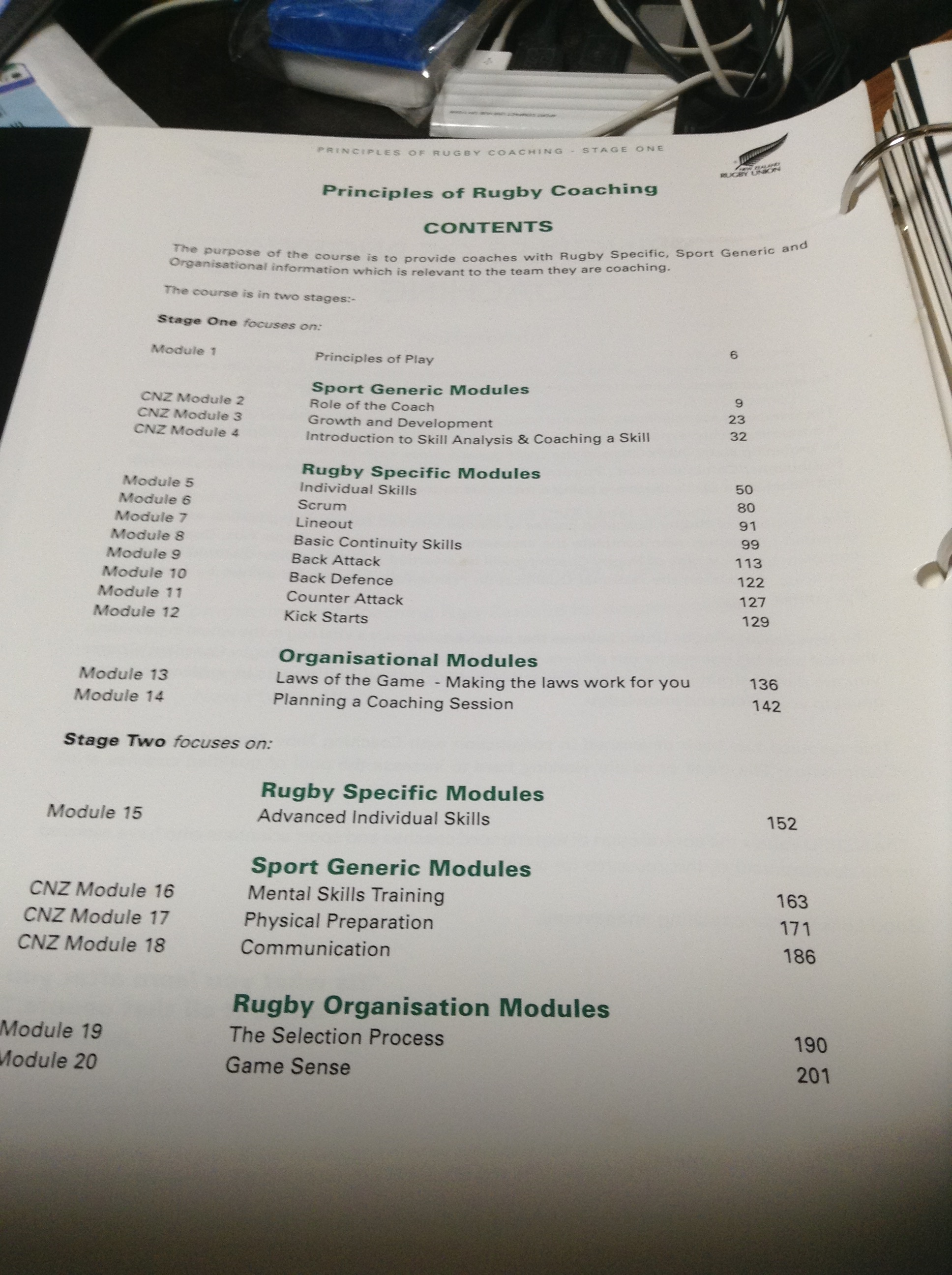 PRINCIPLES OF RUGBY COACHING 