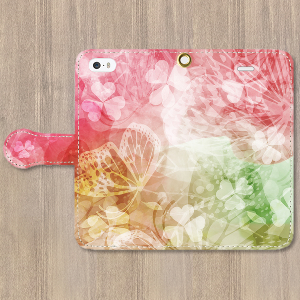 iPhone5/5s/SE対応　手帳型スマホケース　　 FLUFFY