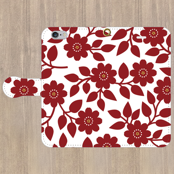 RED FLOWERSの手帳型タイプをショップに追加しました。