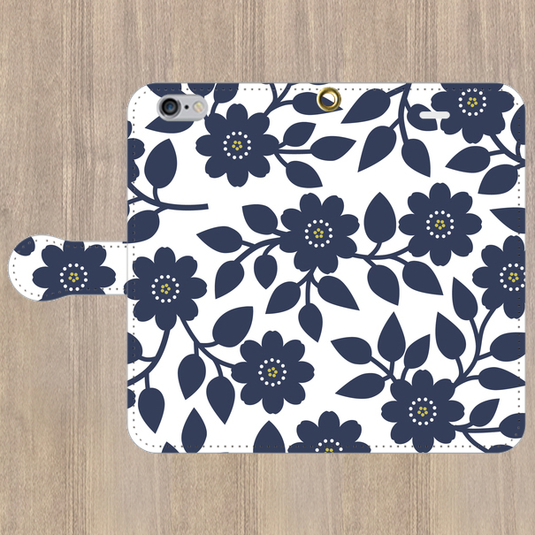 BLUE FLOWERSの手帳型タイプをショップに追加しました。