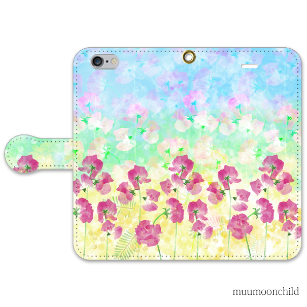 スイトピーの絵柄のiPhoneケースを追加しました。