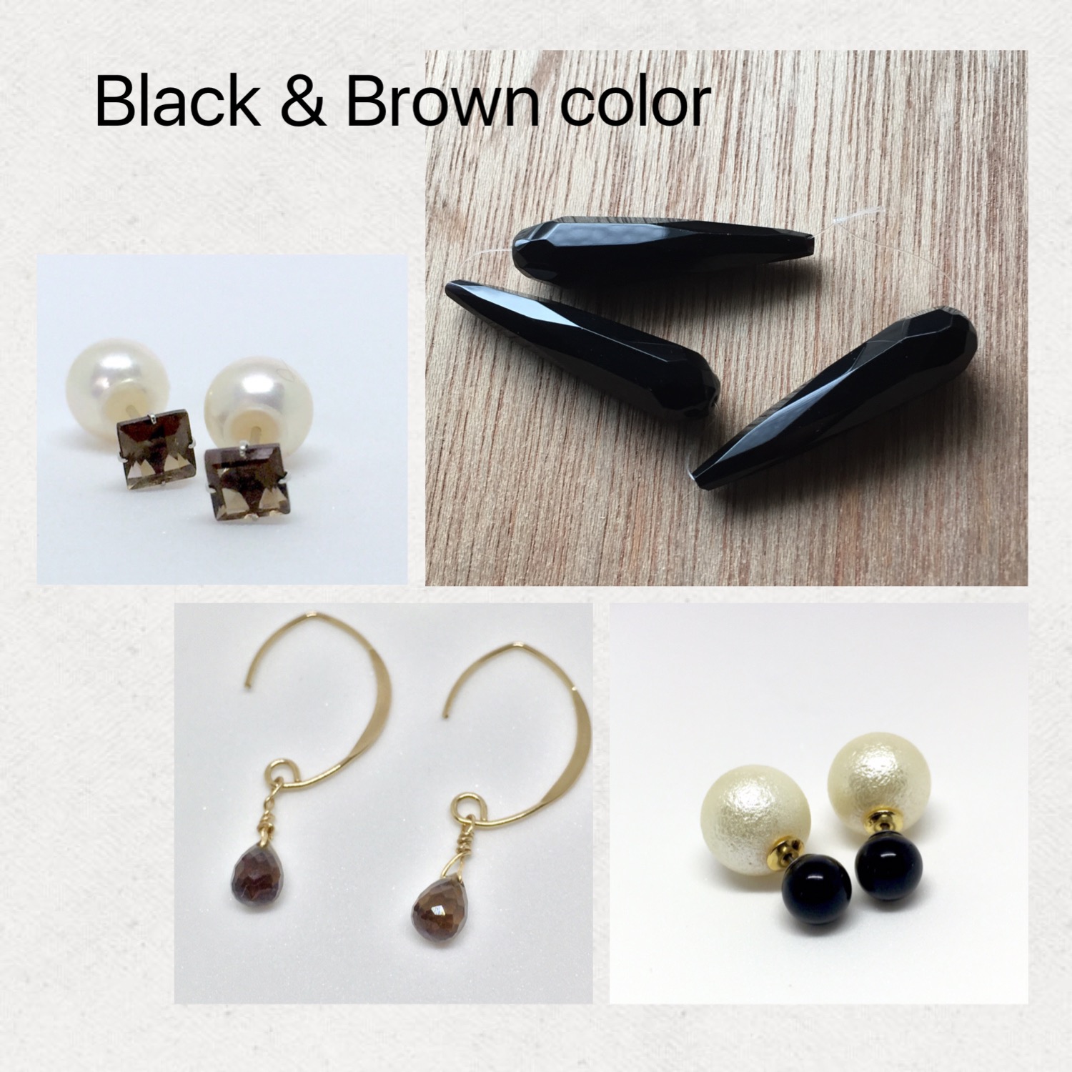 黒・茶色✨Black & Brown color power stone 　天然石のもつ色の意味