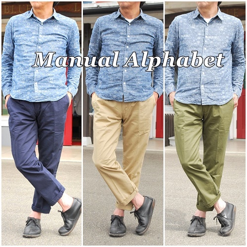 ＭＡＮＵＡＬ　ＡＬＰＨＡＢＥＴ　マニュアルアルファベット　メンズ　チノクロス　ＭＡ－Ｐ－０１４ 