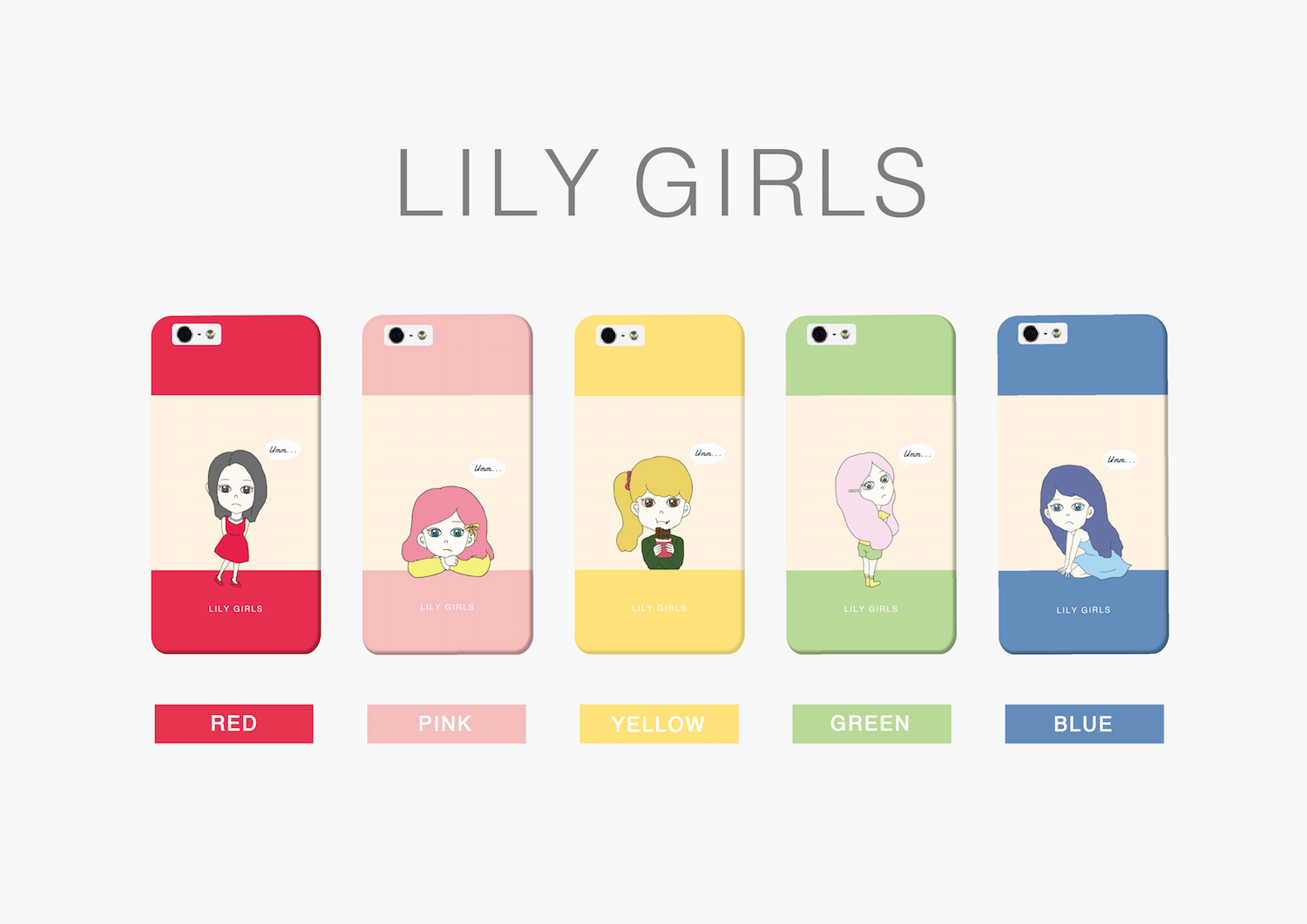 ちょっとぶっきらぼうな女の子たちが可愛い Lily Girls のiphoneケース Base Mag